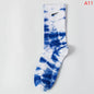 Women Tie-dye Middle Tube Socks