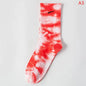 Women Tie-dye Middle Tube Socks