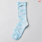 Women Tie-dye Middle Tube Socks