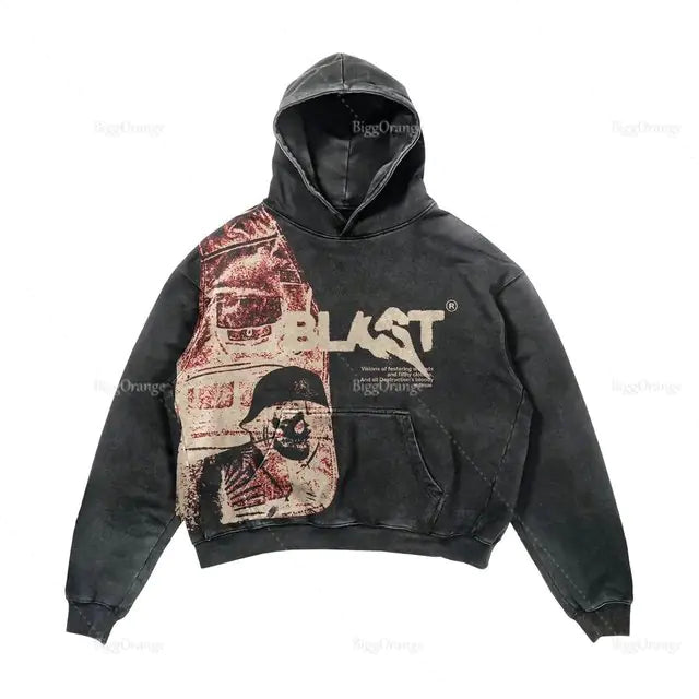 Alphabet Blast Skull Hoodie